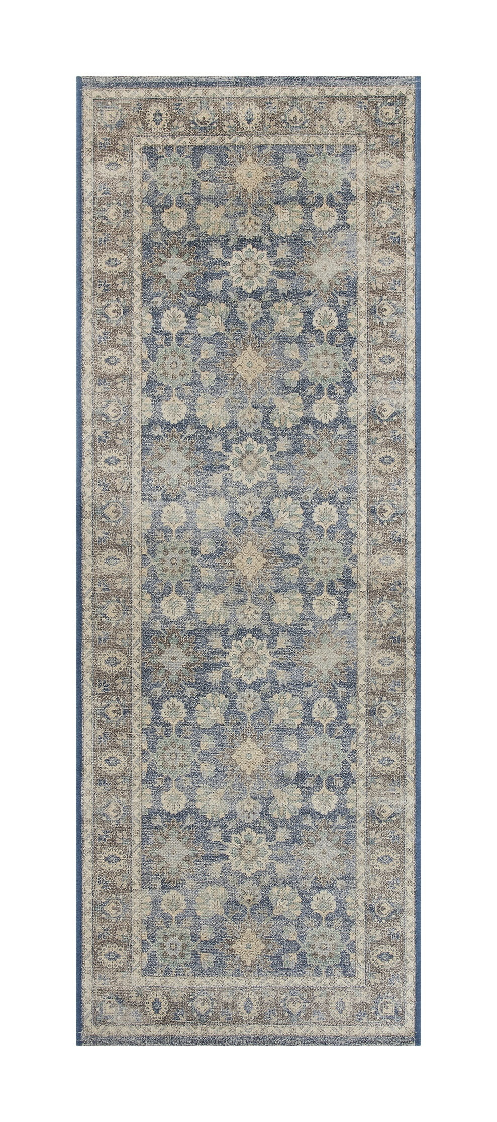 Better Homes & Gardens  Blue Floral Indoor 2.5' x 7' Runner Rug | Walmart (US)