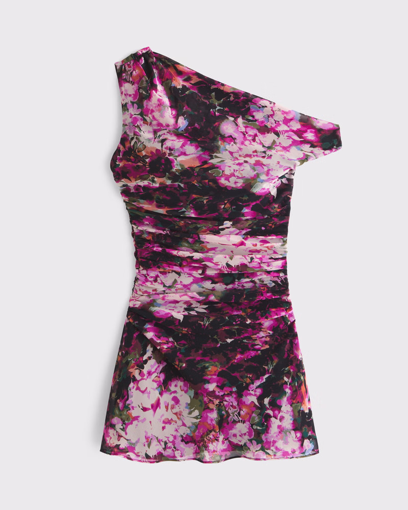 Women's One-Shoulder Draped Mini Dress | Women's Dresses & Jumpsuits | Abercrombie.com | Abercrombie & Fitch (US)