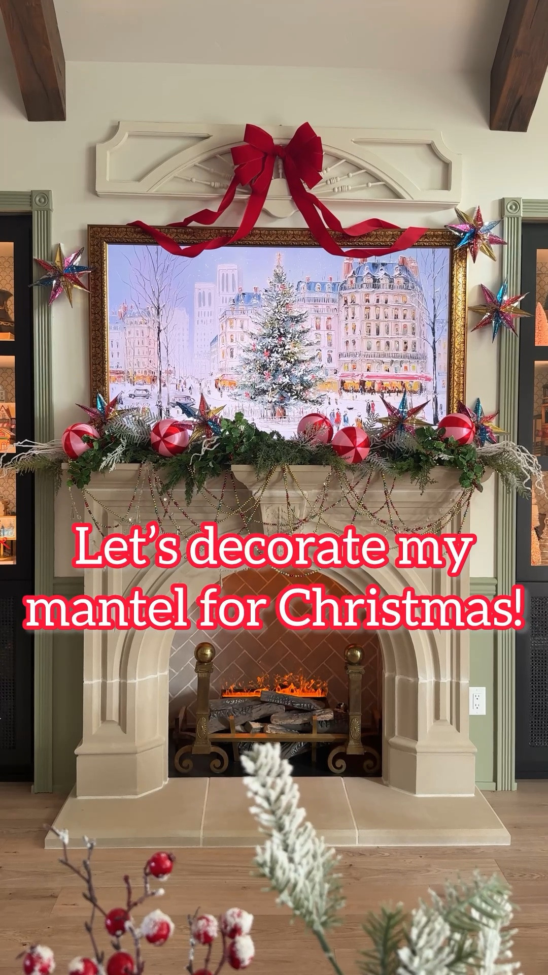 Absolutely in love with how our mantel turned out this year for Christmas! The bow really added to the magic! I do have a couple more beaded garlands on the way that I need to add bc really, you can never have enough! Linked what I could for you to get a similar vintage look this year! 

#LTKHoliday #LTKHome #LTKSeasonal