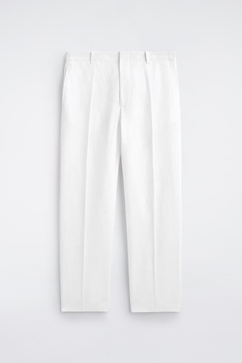 Linen Relaxed-Fit Straight-Leg Trousers | COS UK