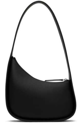 The Row - Black Half Moon Shoulder Bag | SSENSE