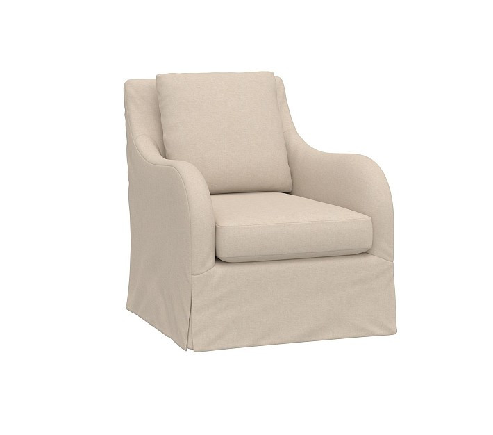 Kelsey Slipcovered Swivel Glider | Pottery Barn Kids