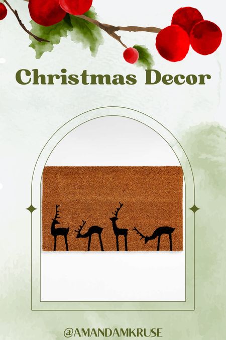 Christmas decor 
Christmas doormat 
Reindeer doormat 
Decorative doormat 


#LTKhome #LTKunder50 #LTKHoliday