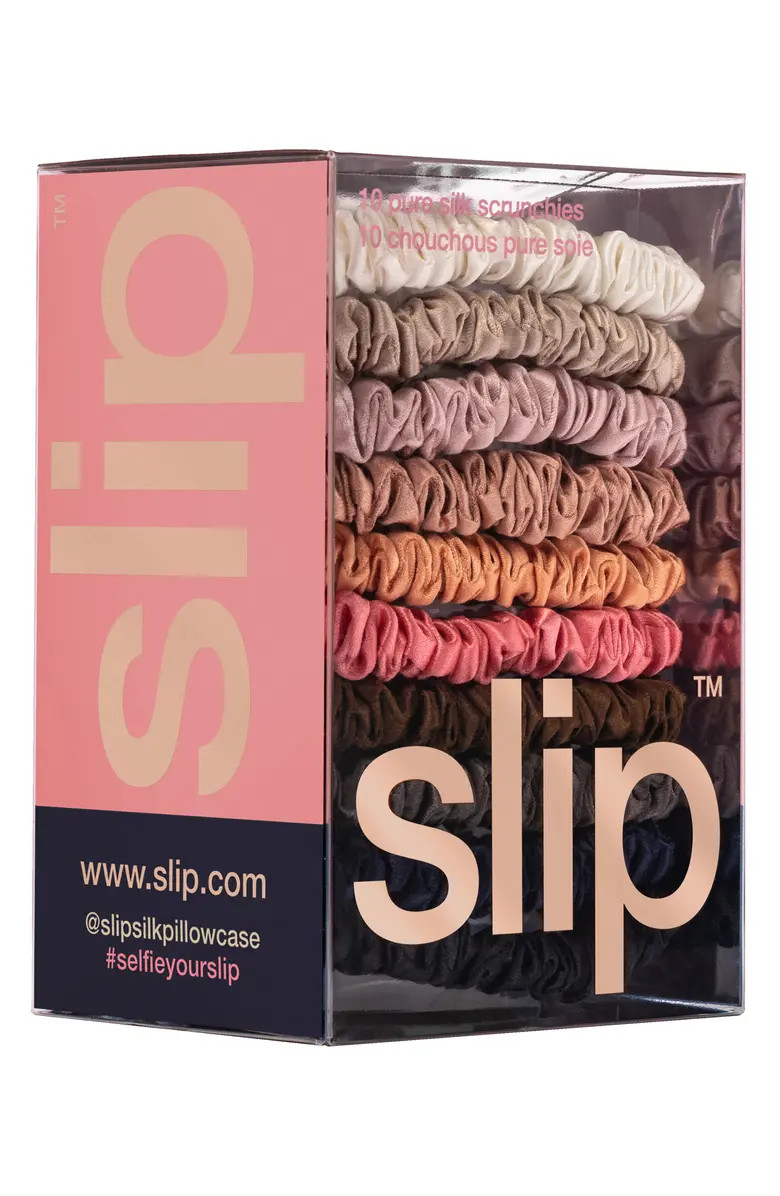 slip Pure Silk 10-Pack Skinny Scrunchies $65 Value | Nordstrom | Nordstrom