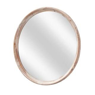 Grand Round 33 in. x 33 in. Whitewash Wall Mirror-11185 - The Home Depot | The Home Depot