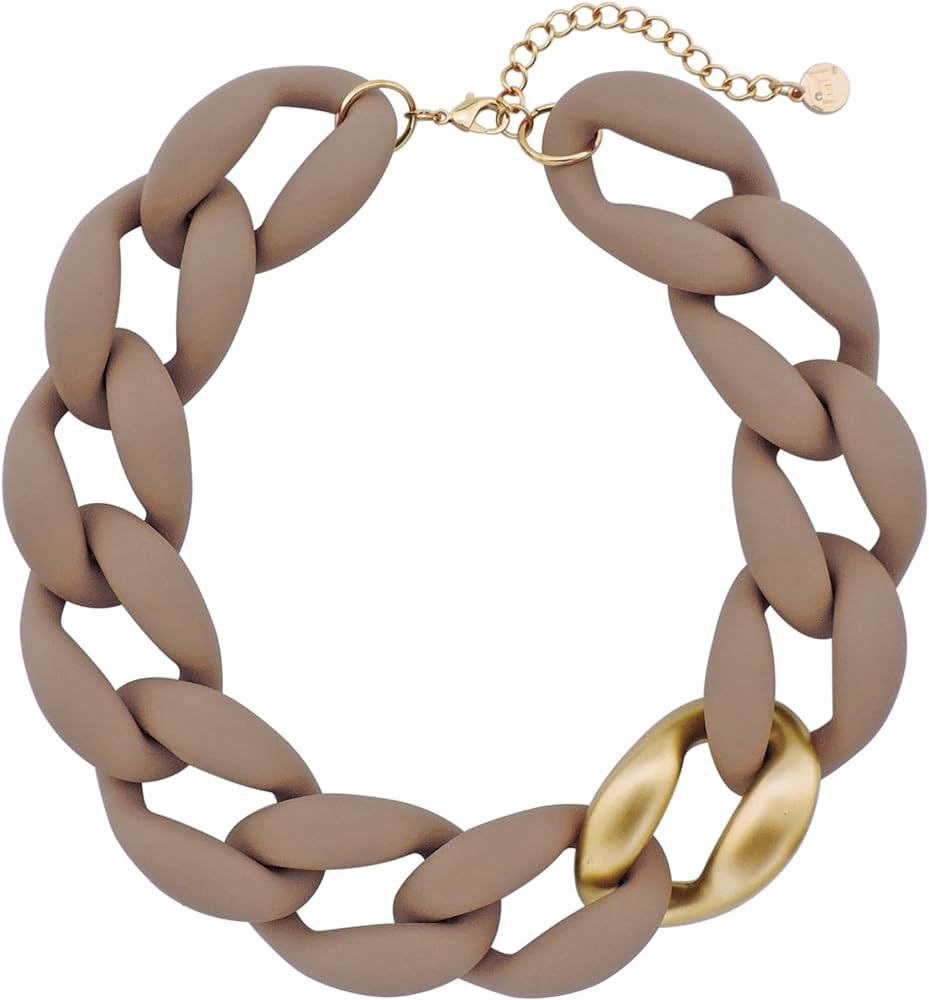 Firstmeet Acrylic Chain Link Choker Necklace for Women | Amazon (US)