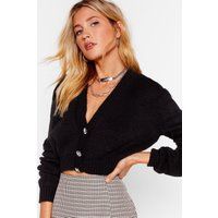 Womens If Knit's Love Cropped Diamante Cardigan - Black - L, Black | NastyGal (UK, IE)