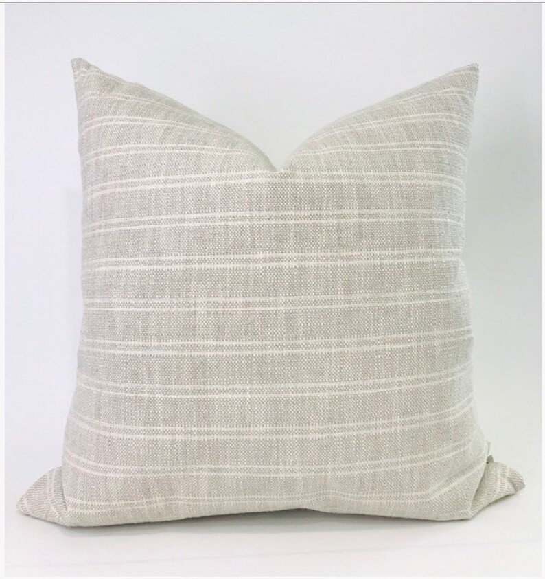 Gray Stipe Pillow Cover, Textured Stripe Pillow Cover, Gray Pillow Cover, Designer Pillow Cover, ... | Etsy (US)