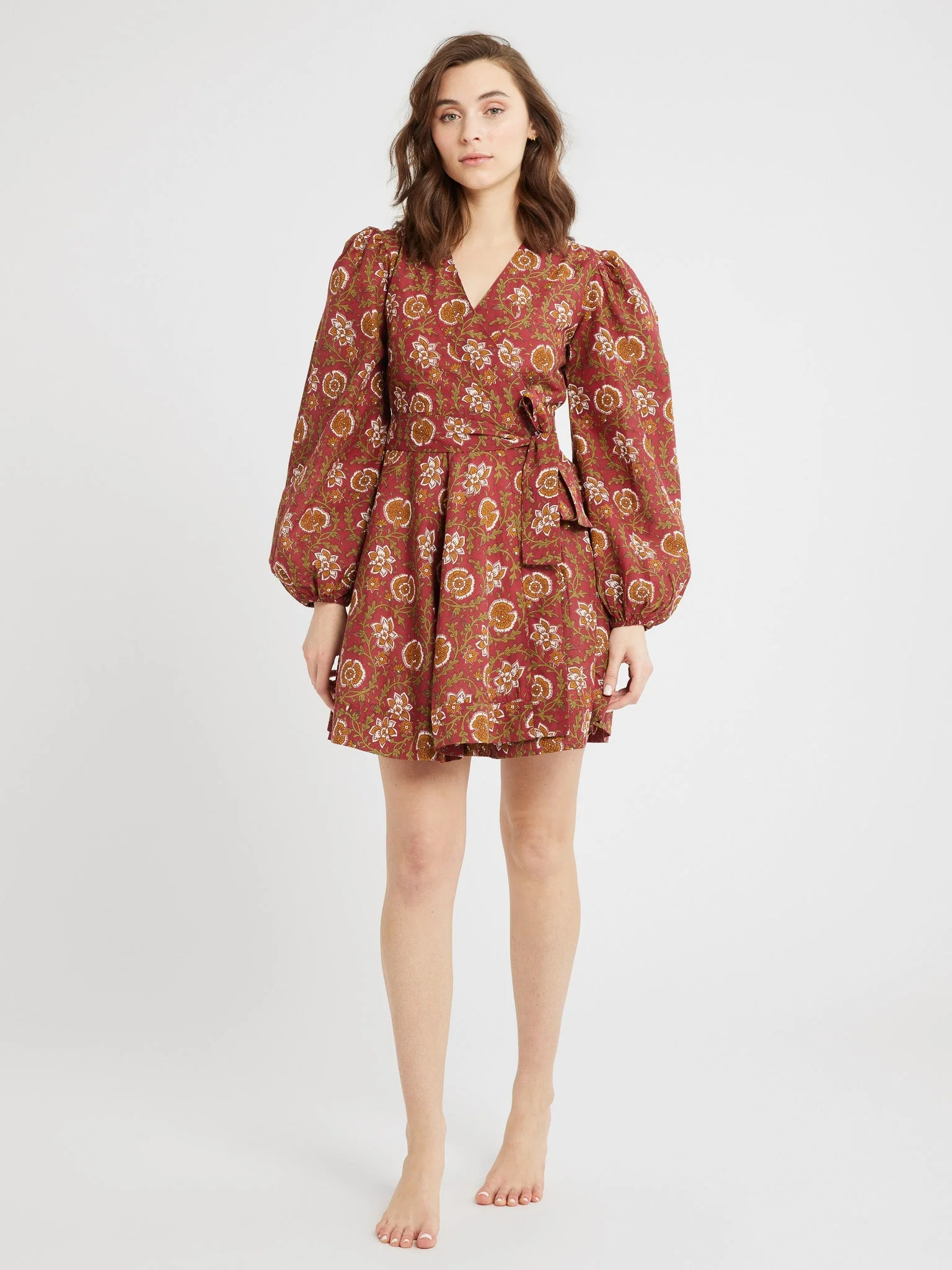 Nan Wrap Dress in Cinnabar | Mille