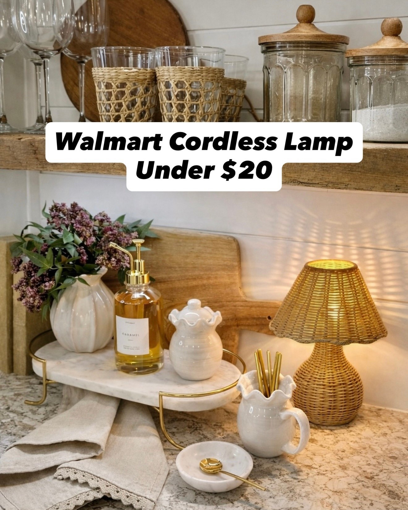 Walmart Cordless Lamp Under $20 That Looks So High-End

This little cordless lamp is one of those finds that instantly elevates a space 🤍 The woven texture adds the perfect warm, layered look, and the soft glow makes any countertop feel cozy and styled. I love how it’s compact but still makes such a statement—perfect for kitchens, coffee bars, or even a nightstand.

Follow @farmtotablecreations on Instagram for more home finds and styling ideas 🤍

#cordlesslamp #tablelamp #kitchendecor #countertopdecor #amazonhome #walmartfinds #homefinds #lamp #kitchenstyling #decorfinds

#LTKHome #LTKSaleAlert