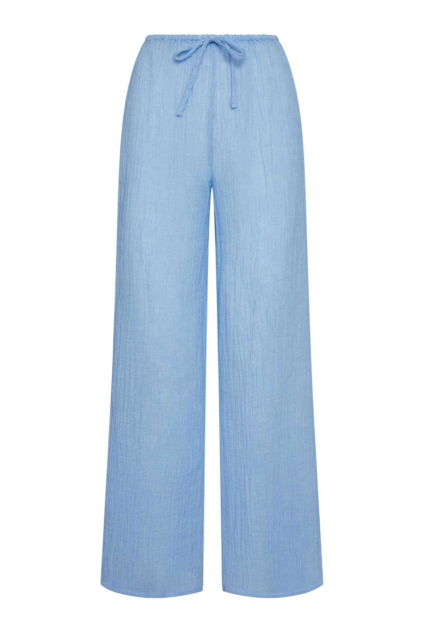 Belize Pant - Sky Crinkle Linen | Monday Swimwear