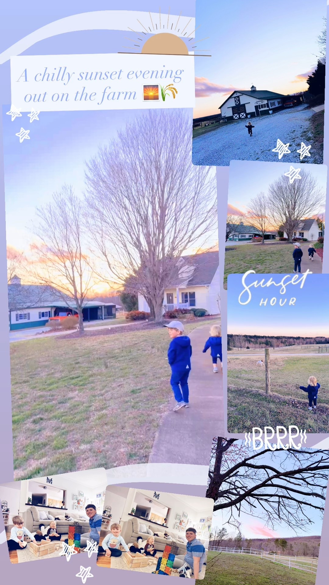 A chilly sunset evening out on the farm 🌅🌾