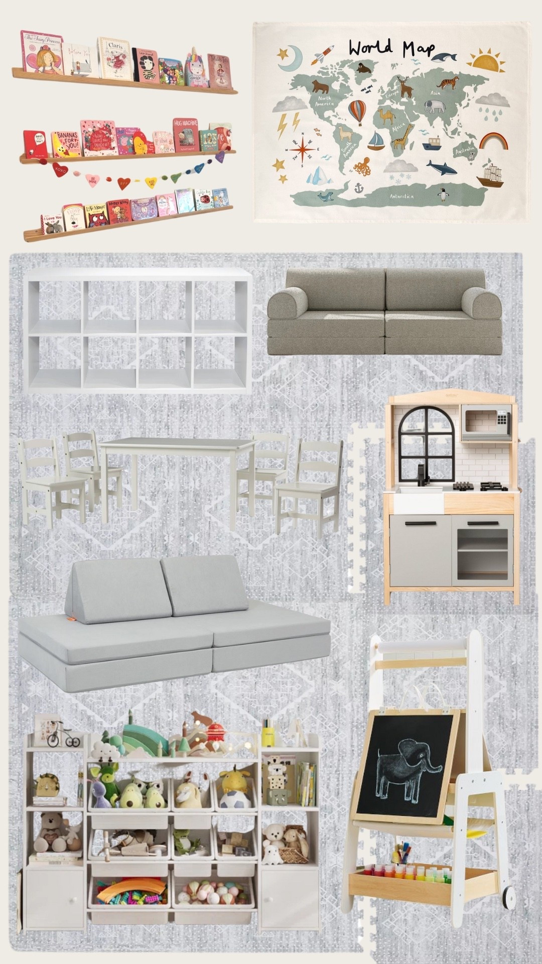 Toddler boy playroom favorites 🩵

toddler playroom, playroom inspo, art easel, play couch, nugget couch, toy storage, bookshelves, toddler bookshelf, playroom, kids playroom, toddler table and chairs, kids table and chairs, play mat, house of noa, etsy, play kitchen 

#LTKFamily #LTKKids #LTKHome