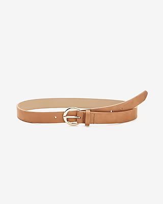 Circle Buckle Skinny Belt | Express