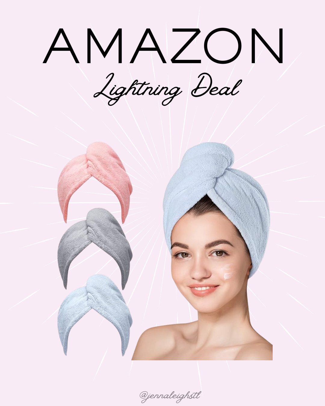 Amazon lightning deal 49% off these microfiber hair towel wraps. A 3 pack for just $9 and perfect for fast drying your hair. 

 #LTKSaleAlert #LTKMidsize #LTKBeauty