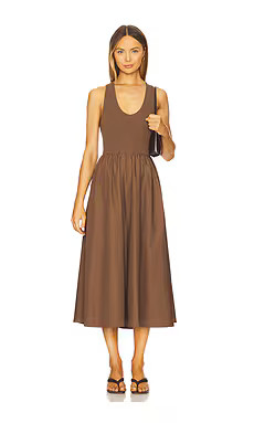 Elodie the Label Audrey Dress in Brown from Revolve.com | Revolve Clothing (Global)