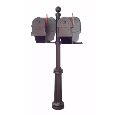 Savannah Curbside Mailboxes with Fresno Double Mount Post Included | Wayfair North America