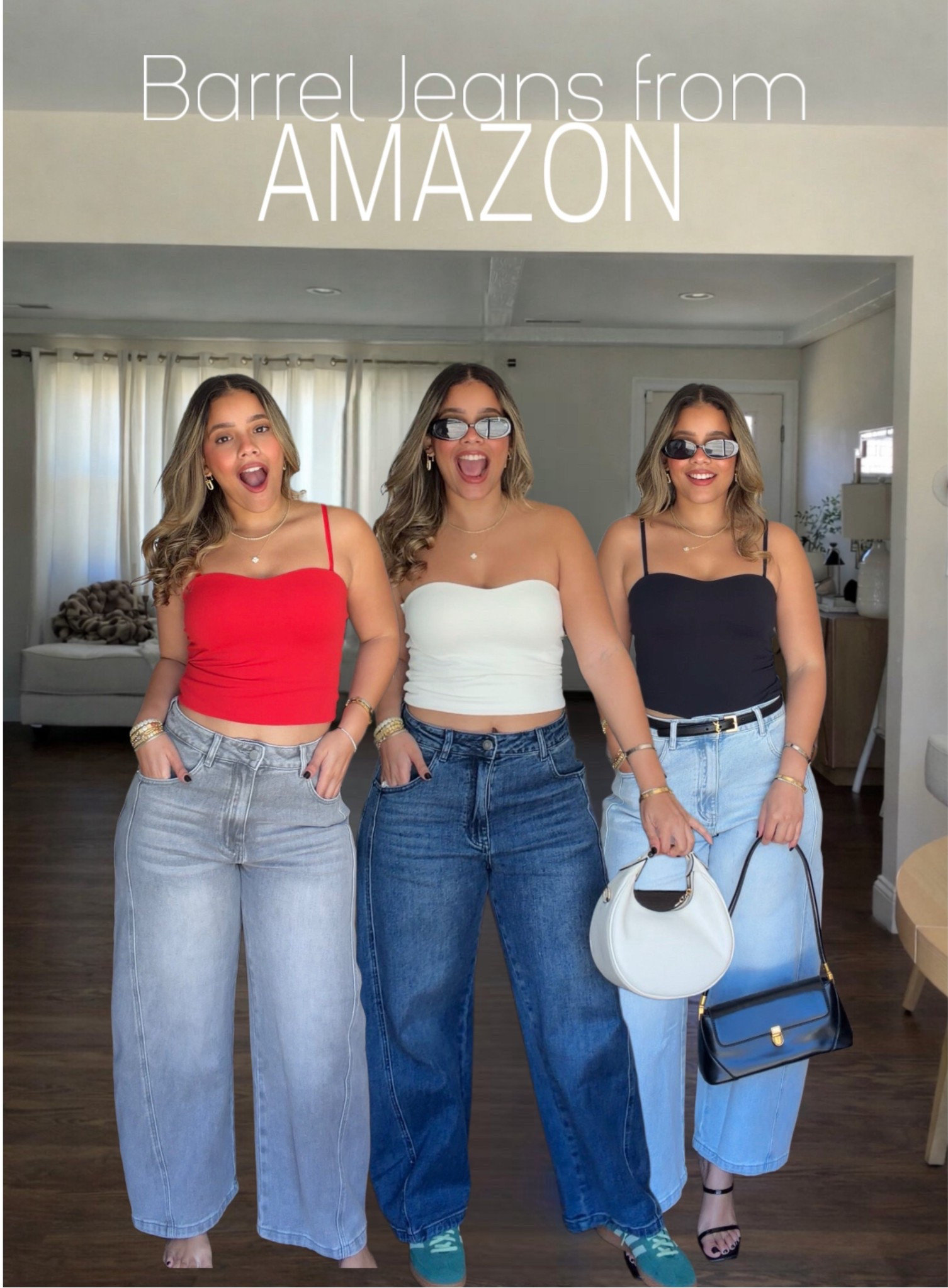 Barrel Jeans + Top from Amazon 
Pants Size 6
Top Sie Small 

#LTKBeauty #LTKootd #LTKPetite