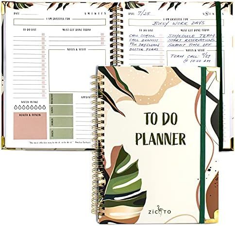 Simplified To Do List Planner Notebook in Abstract Leaves Design - Easily Organize Your Daily Tas... | Amazon (CA)
