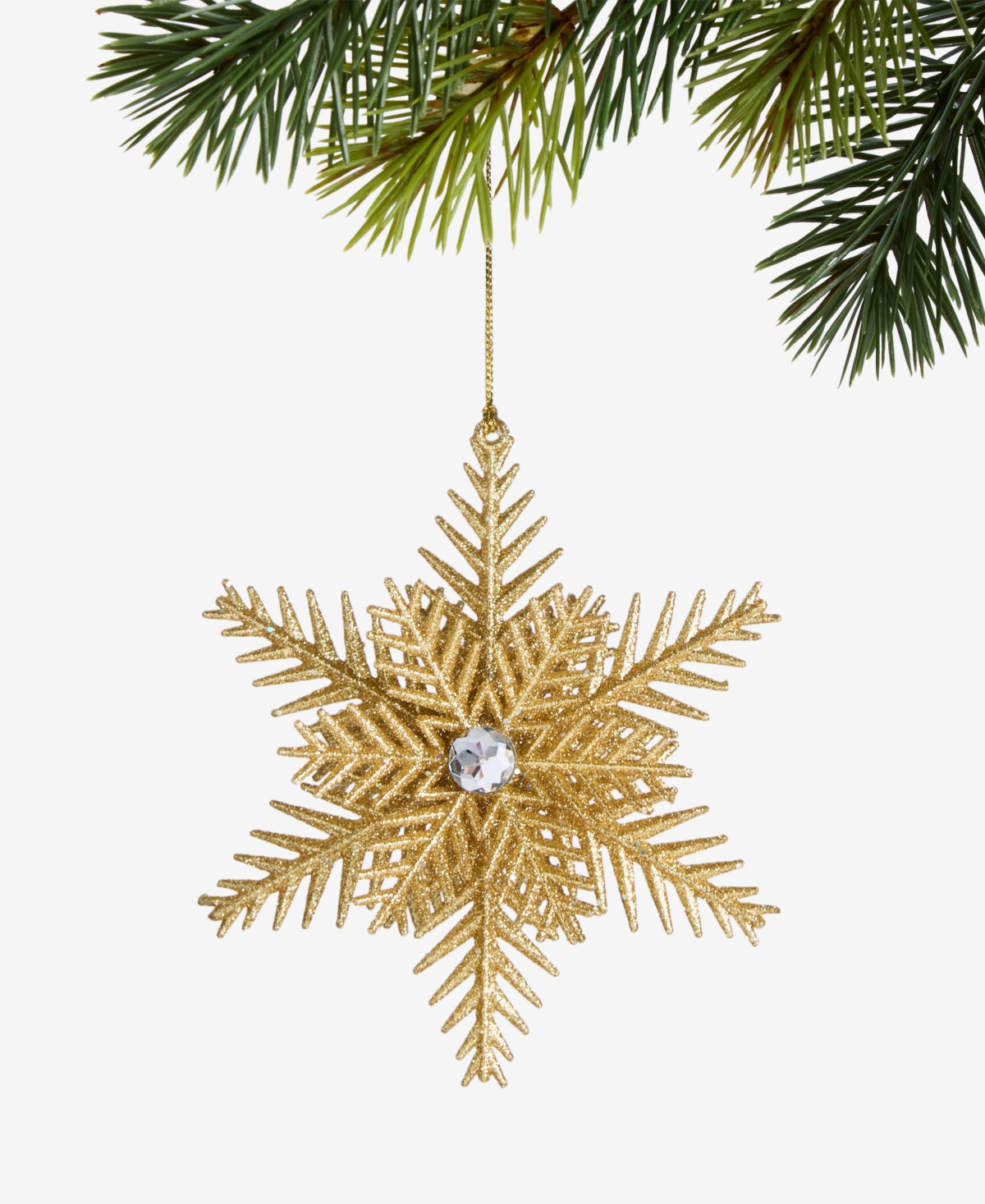 Holiday Lane Blessed Gold-Tone Snowflake Ornament, Macy's Exclusive | Macy's
