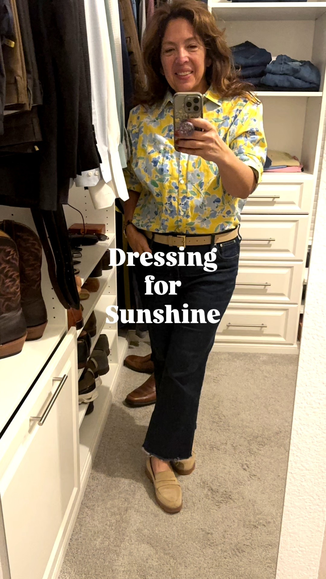 It’s still cold and snowy in Dallas but I am dressing for sunshine ☀️ 
Wearing something bright and sunny to help me smile 😊 
Wearing color can improve your mood  

#LTKootd #LTKdayinmylife #LTKgrwm