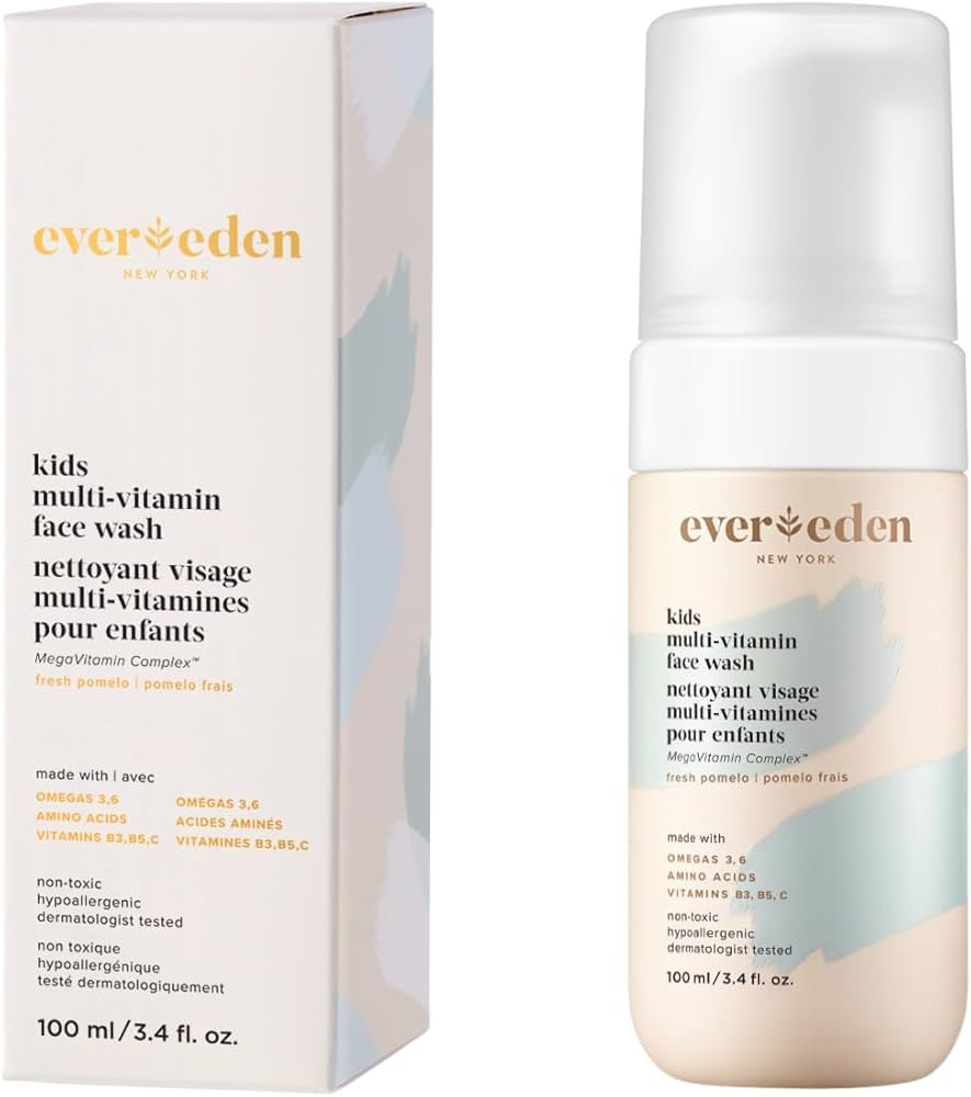 Evereden Kids Face Wash - 3.4 fl oz, Gentle Skin Care, Fresh Pomelo Scent, Gentle Foaming Cleanse... | Amazon (US)