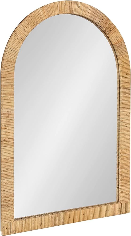 Kate and Laurel Rahfy Boho Arch Rattan Mirror, 20x30, Natural Wood, Decorative Wooden Mirror with... | Amazon (US)