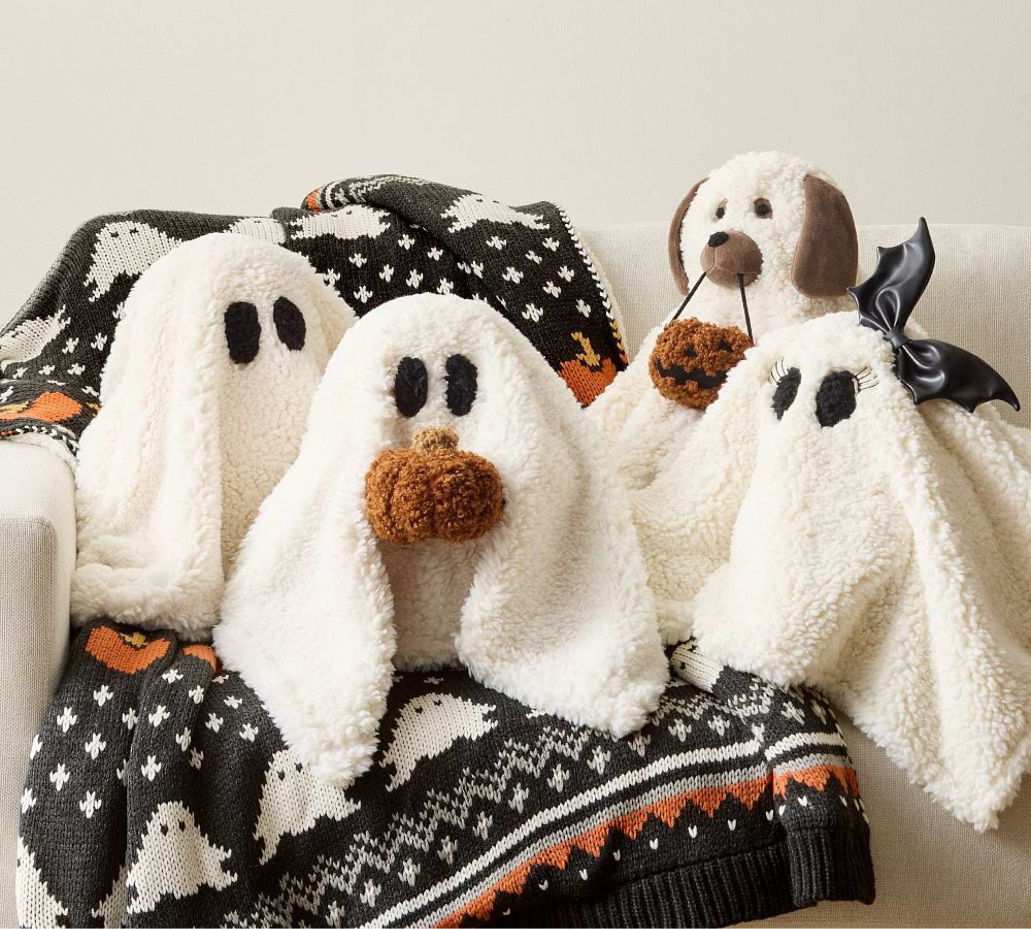 The Halloween Shop at Pottery Barn. Viral Gus The Ghost With Pumpkin Pillow. Absolutely adorable Doug The Dog Ghost Pillow. Halloween decor. 

#LTKSeasonal #LTKFindsUnder100 #LTKHome