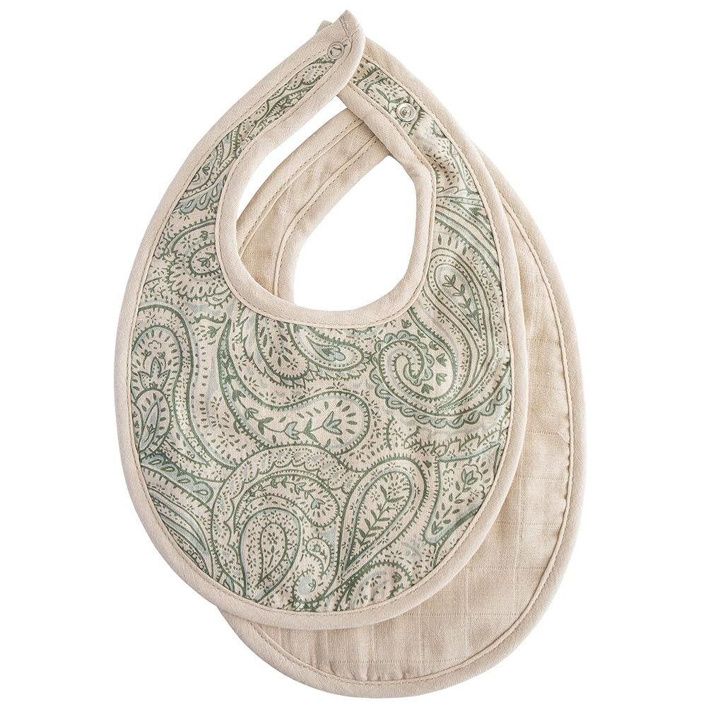 mushie Muslin Baby Bib | Soft Cotton for Infant Drips, Drools & Feedings | Adjustable Fit | 2 Pac... | Amazon (US)