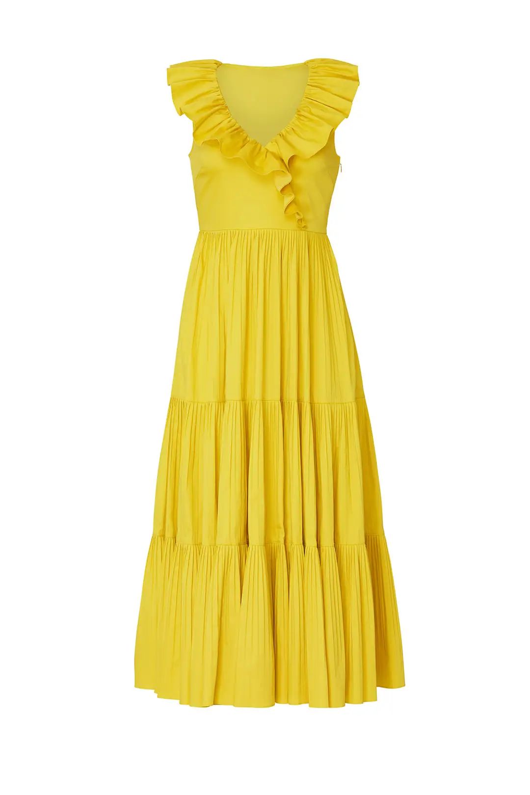 kate spade new york Poplin Ruffle Tiered Dress | Rent the Runway