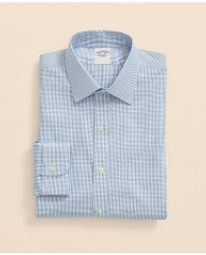 Stretch Supima® Cotton Non-Iron Pinpoint Oxford Ainsley Collar, Gingham Dress Shirt | Brooks Brothers