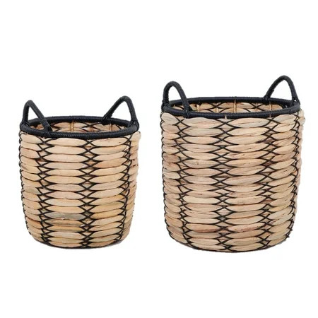 Better Homes & Gardens Claren 12"" & 15"" Round Water Hyacinth Basket Planter Set | Walmart (US)