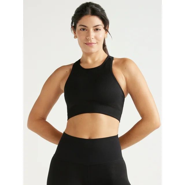 Love & Sports Women’s Seamless High Neck Sports Bra, Sizes XS-XXL | Walmart (US)