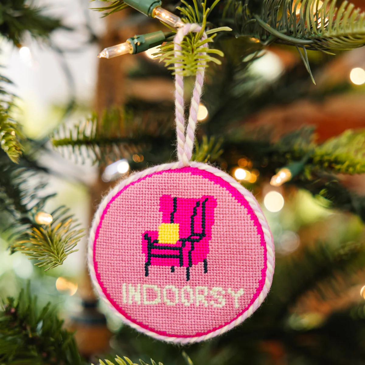 Furbish Studio Needlepoint Ornament - Indoorsy | Furbish Studio