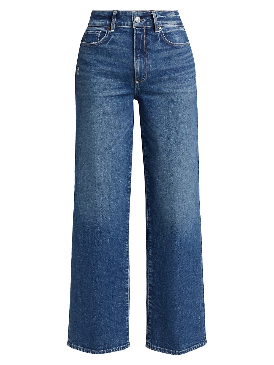 Women's Sasha Denim Mid-Rise Wide-Leg Jeans - Modernism - Size 27 | Saks Fifth Avenue