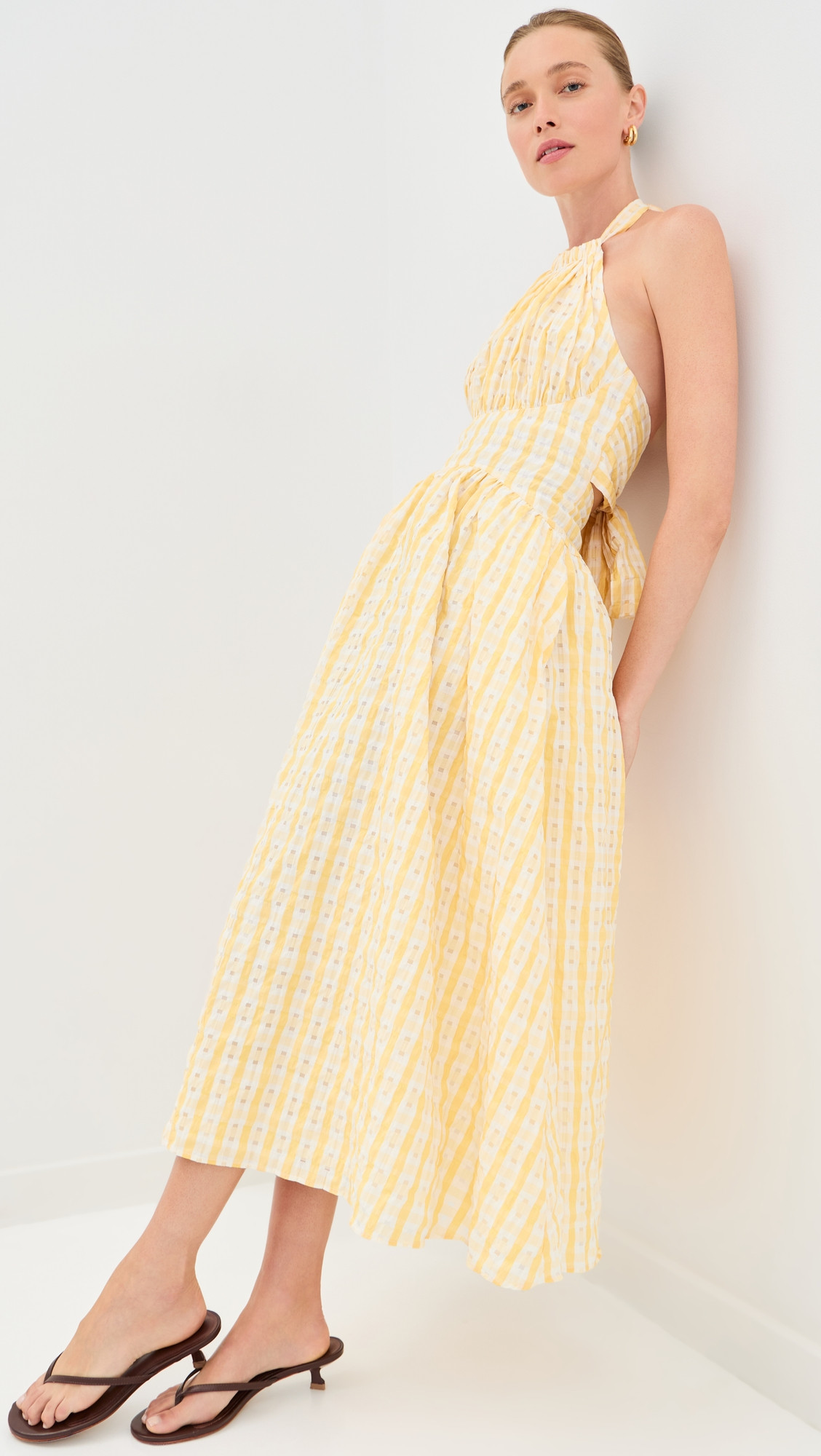 Rosie Assoulin In The Name of Love Halter Dress Yellow 6 | Shopbop