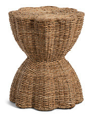 17x20 Scalloped Seagrass Accent Table | TJ Maxx
