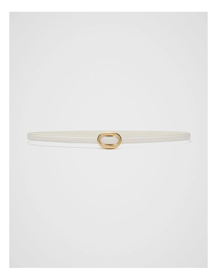 Seed HeritageCarmen Oval Buckle Belt in White | Myer
