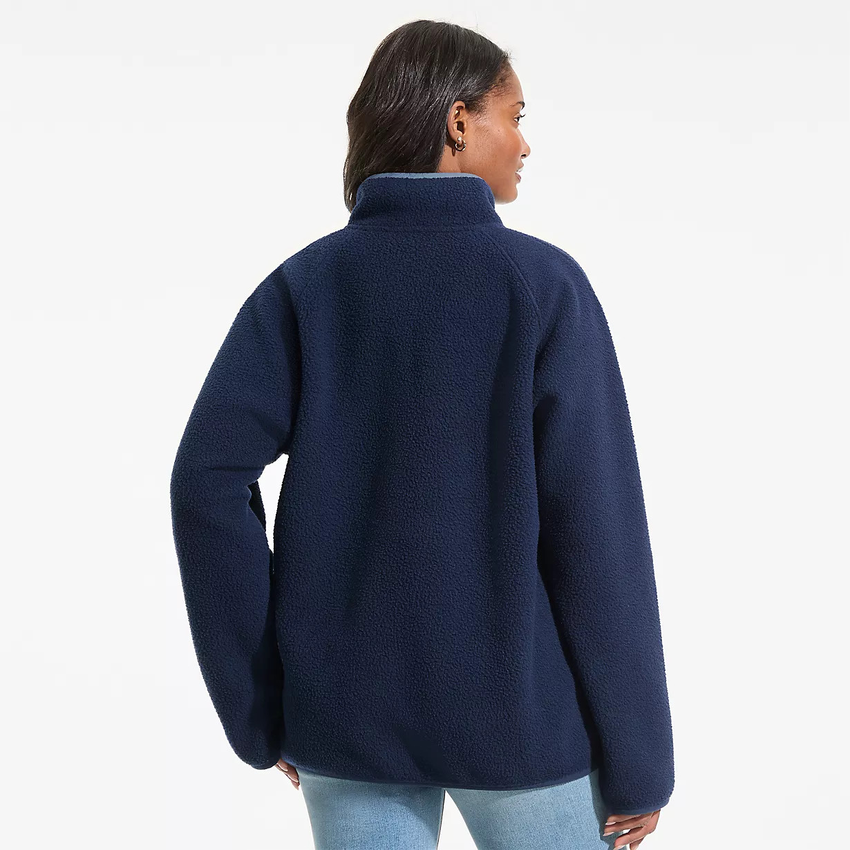 Unisex Snap Neck Fleece Pullover | Lands' End (US)