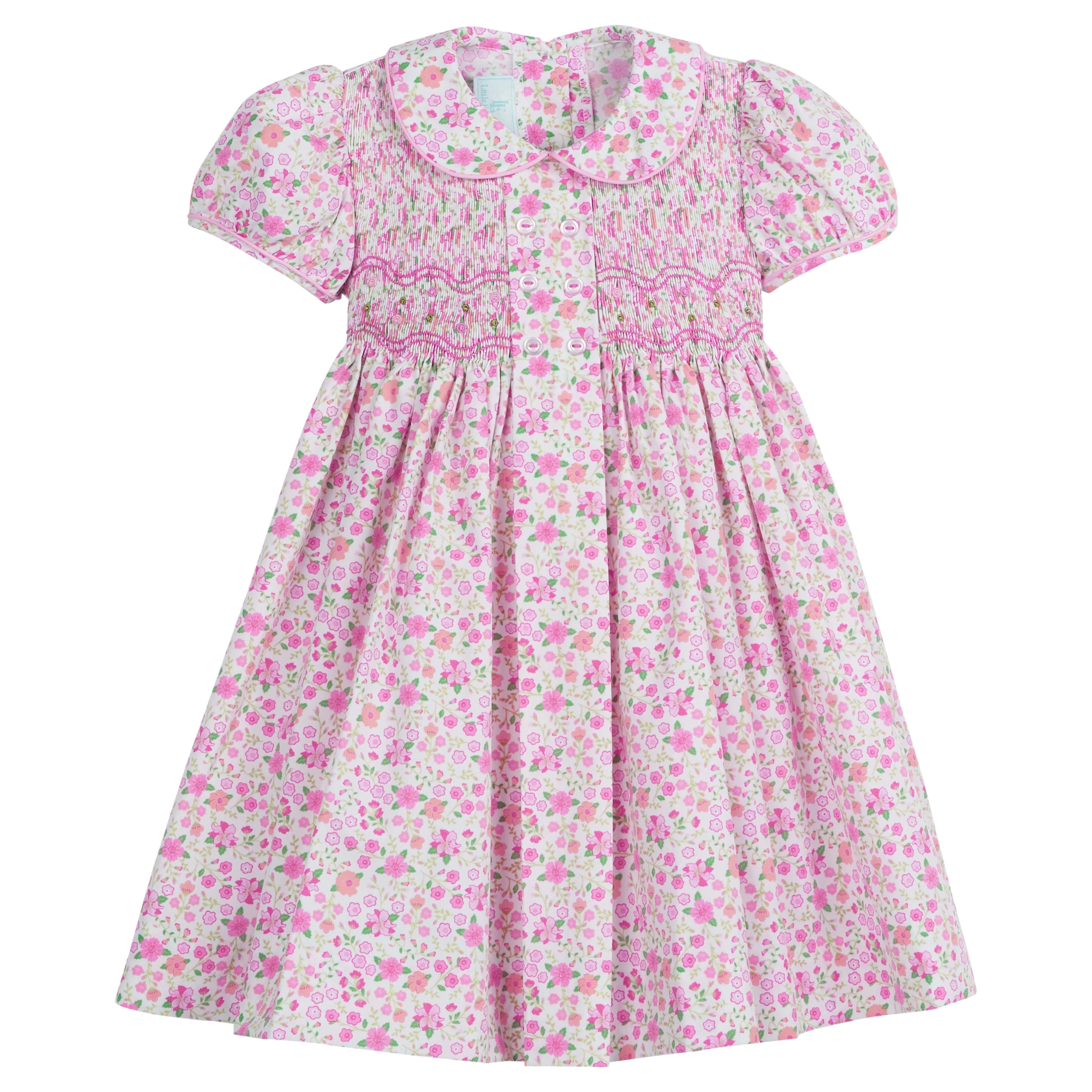 Smocked Bridget Dress - Fairway Floral | Little English