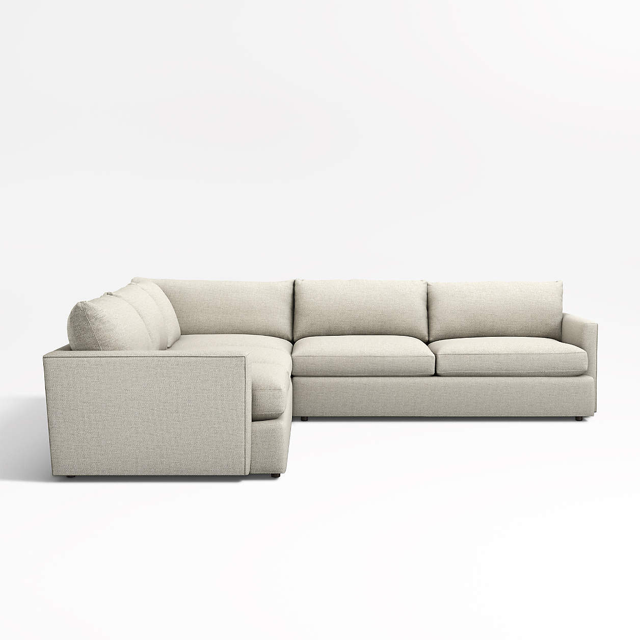 Lounge 3-Piece L-Shaped Sectional Sofa + Reviews | Crate & Barrel | Crate & Barrel