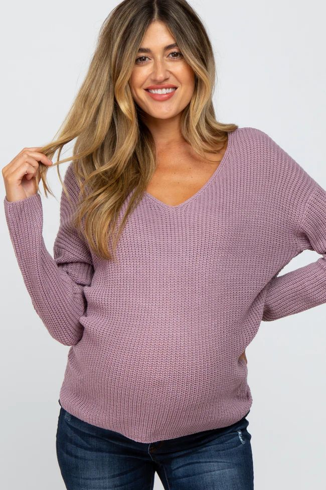 Teal Knot Back Maternity Sweater | PinkBlush Maternity