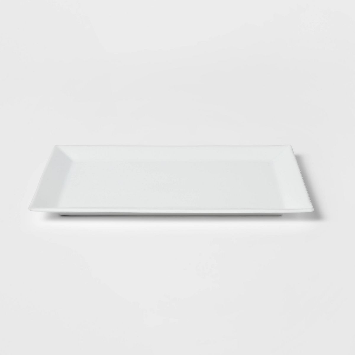16" x 10" Porcelain Rectangular Rimmed Serving Platter White - Threshold™ | Target