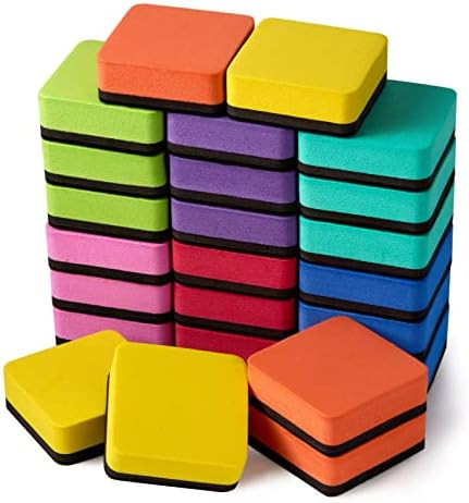 Amazon.com : Favide 24 Pack Magnetic Whiteboard Dry Eraser Chalkboard Cleansers for Classroom, Ho... | Amazon (US)