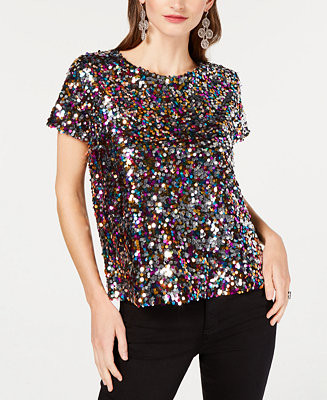 INC Sequined T-Shirt, Created for Macy's | Macys (US)
