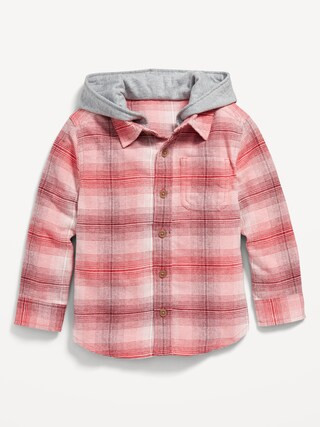 Unisex Hooded Flannel Pocket Shirt for Toddler | Old Navy (US)