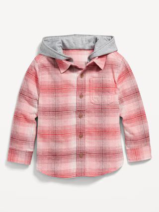 Unisex Hooded Flannel Pocket Shirt for Toddler | Old Navy (US)