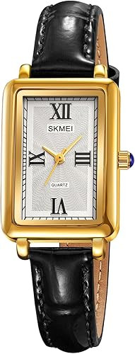Dress Watch for Women Business Casual Square Ladies Quartz Watch with Genuine Leather Strap | Amazon (US)