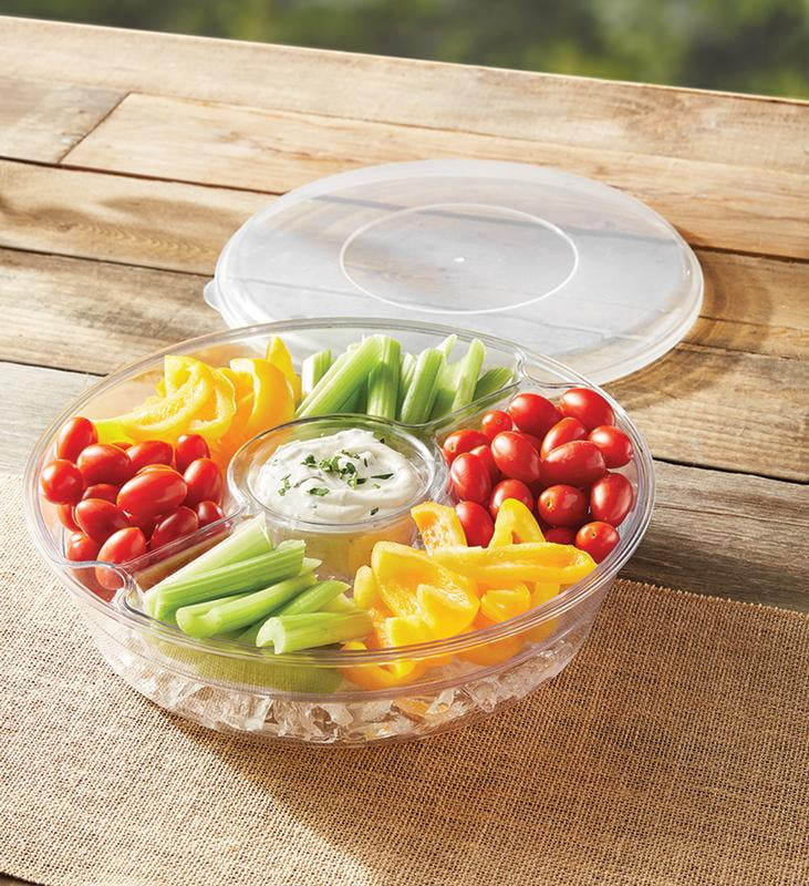 Mainstays 13.4" On ice multipurpose Round shape Tray – Clear color - Walmart.com | Walmart (US)