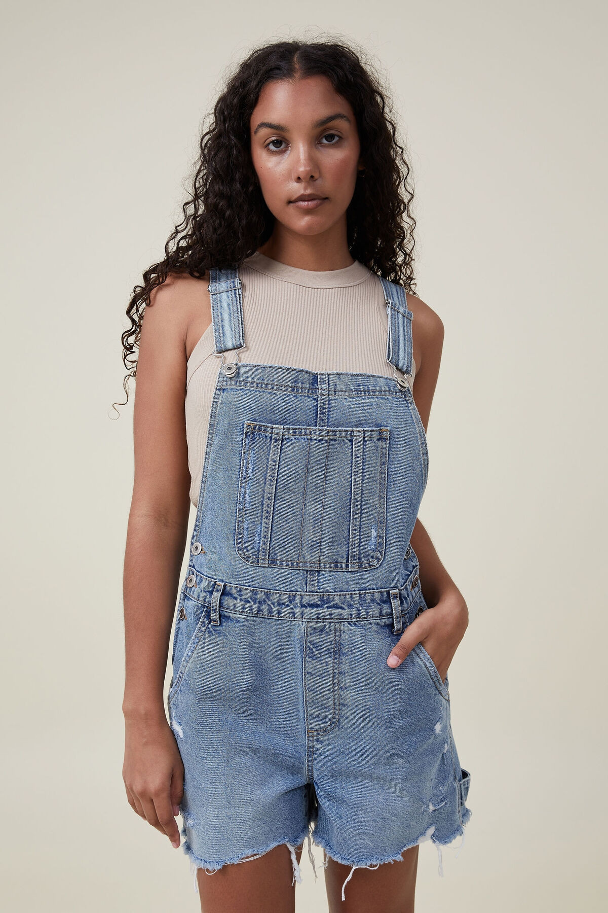 Utility Denim Short Overall | Cotton On (US)